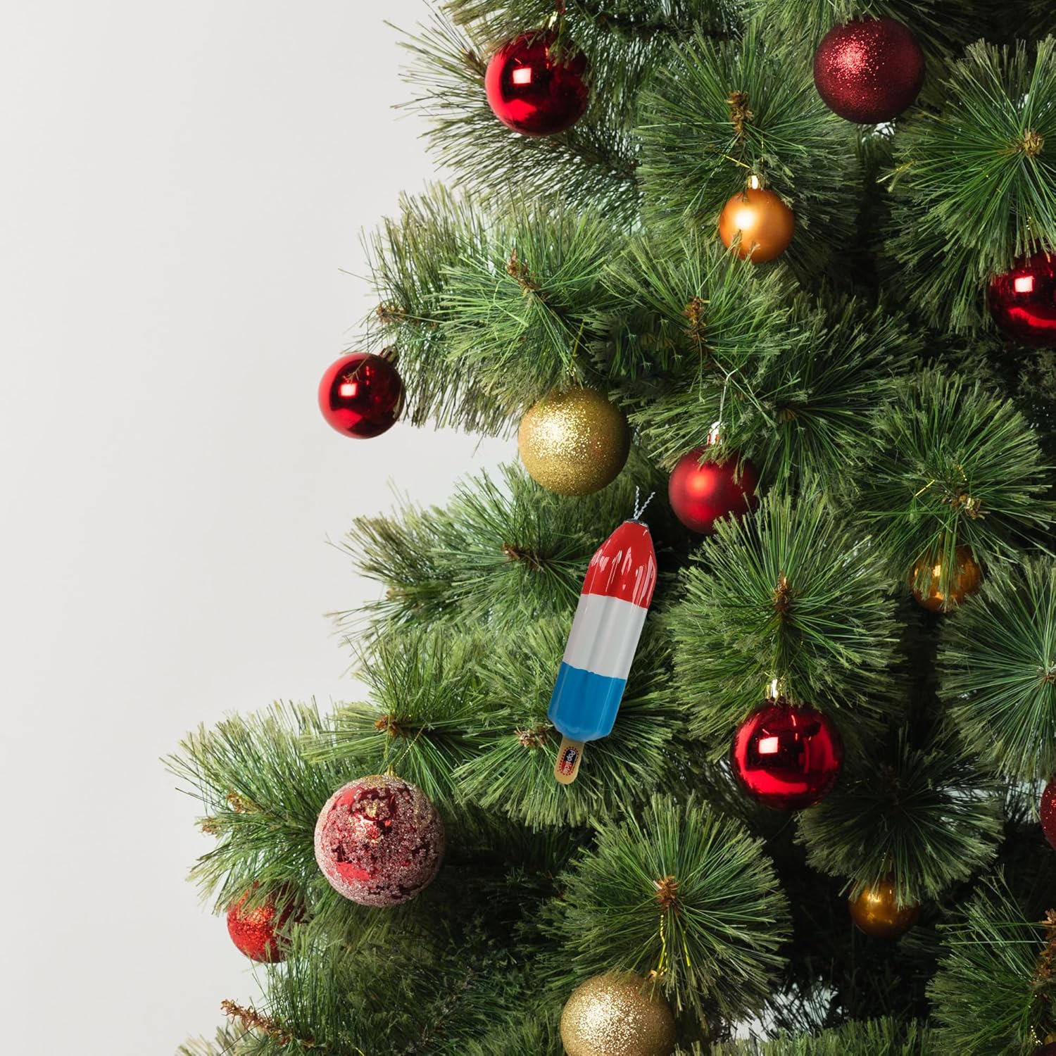 WondaPop Firecracker Popsicle 5" Christmas Tree Ornament, Indoor/Outdoor Holiday Tree Decoration