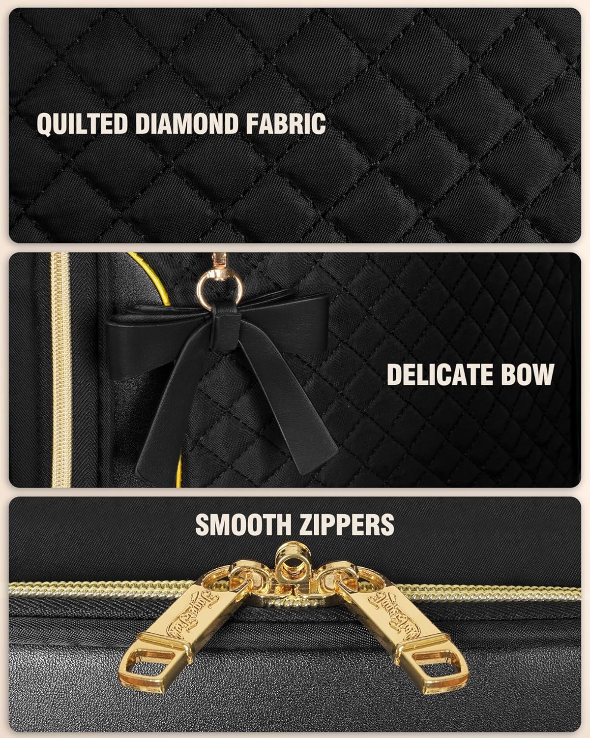 Underseat Carry On Luggage with Wheels, Airline Approved Personal Item Suitcase with Multiple Compartments, Lightweight Softside Under Seat Carry-on Suitcases for Women Travel Business, Black