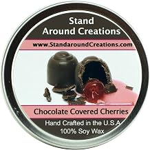 Premium 100% All Natural Soy Wax Aromatherapy Candle - 4oz Tin - Chocolate Covered Cherries Sweet Maraschino Cherries smothered in Milk Chocolate, with a Dry Down of French Vanilla.