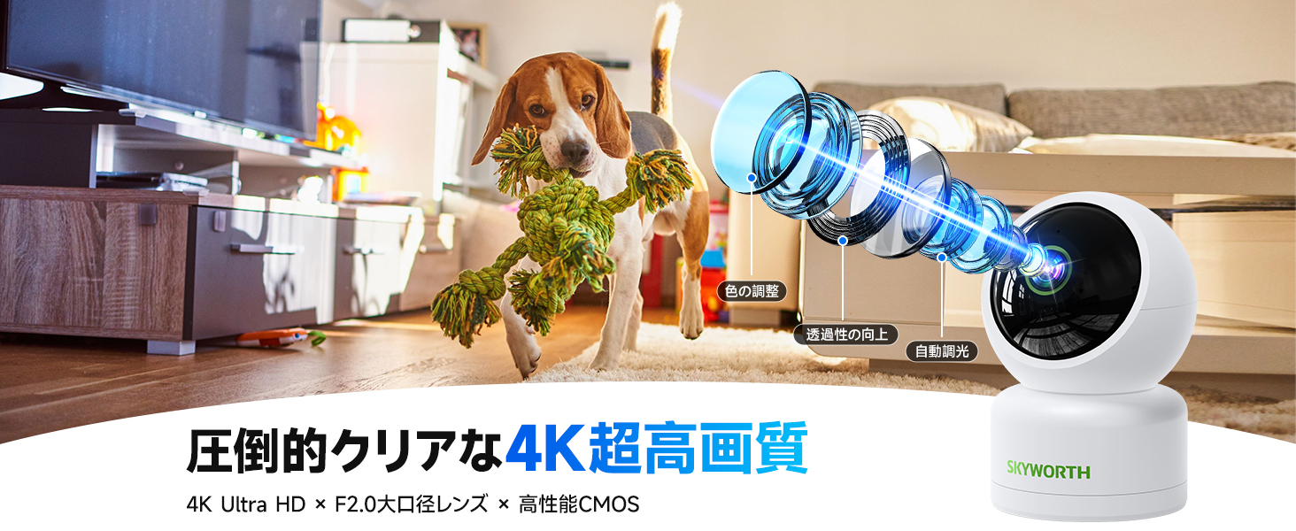 Amazon.co.jp: Skyworth ペットカメラ iphone対応 【4K Since1988