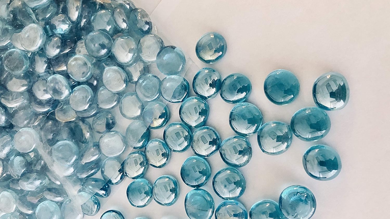 Flat Glass Marbles Vase Filler 30 Pounds (Green)