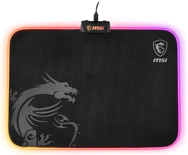 MSI Agility GD60 Premium Gaming Mouse Pad, Ultra Smooth Micro-Tex Textile Surface,Anti-Slip Natural Rubber Base,Perfect for Laser and Optical Mice,15.1” X10.9” X 0.08”