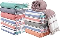 Vista 50 de LANE LINEN Paquete de 2 toallas de playa turcas, toallas de playa de gran tamaño de 39 x 71 pulgadas, esenciales de playa para mujeres, toalla
