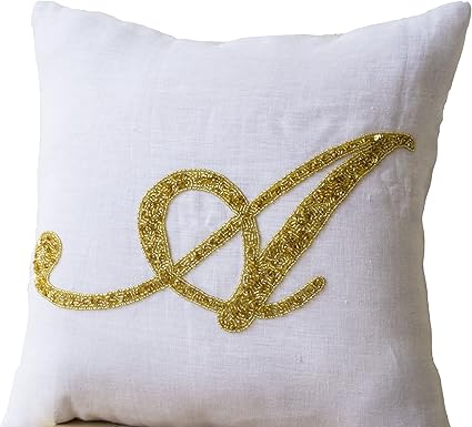 monogram cushion cover