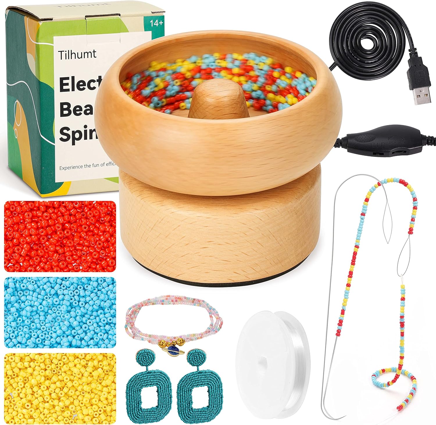 Tilhumt Electric Bead Spinner for Jewelry Making