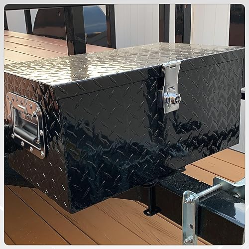 Miniatura 6 de BATONECO Caja de herramientas de aluminio de 20 pulgadas caja de almacenamiento de herramientas para caja de camión con mango lateral cerradura y 2