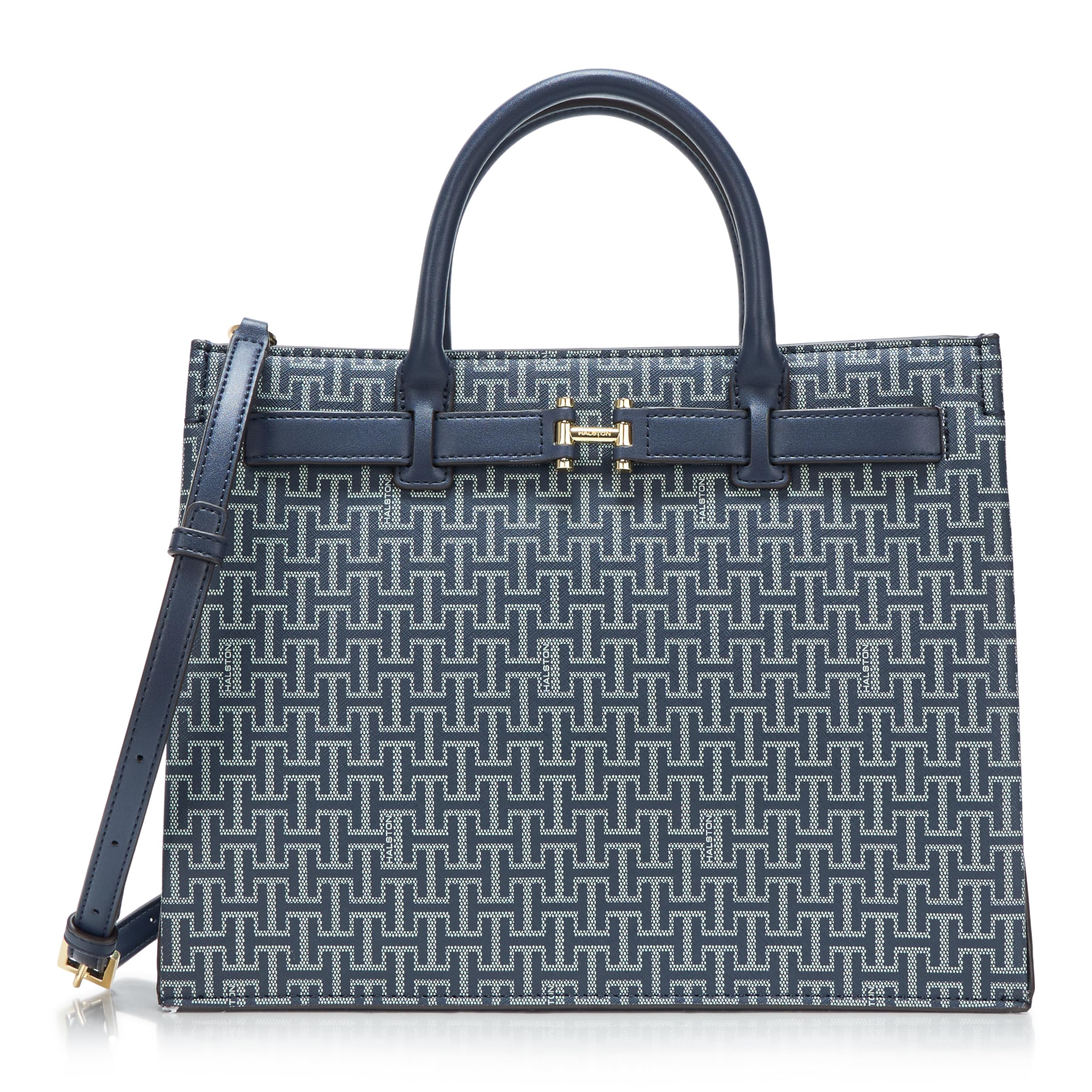Halston Jerry Embossed Pebble Top Zip Satchel