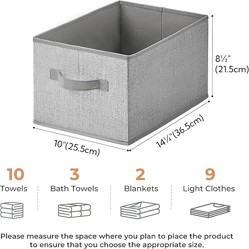 Miniatura 6 de GRANNY SAYS - Papeleras de almacenamiento para estantes, organizador de armario de tela, con asa, cestas de almacenamiento para la casa y oficina.