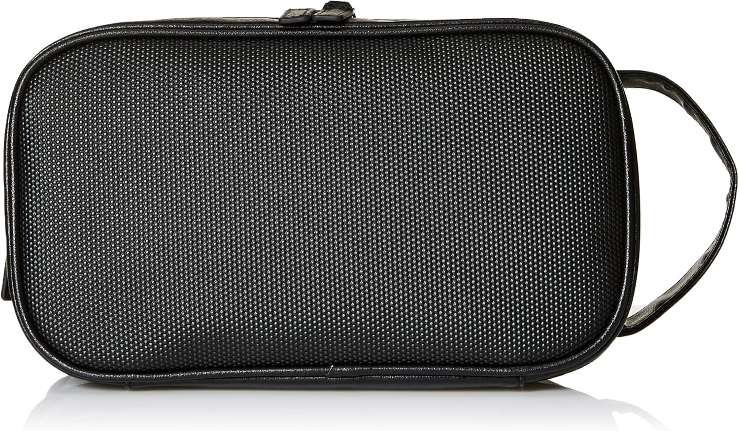 Perry Ellis Men's ZIP-TOP PEBBLE TRAVE KIT Accessory, black, 1-sz