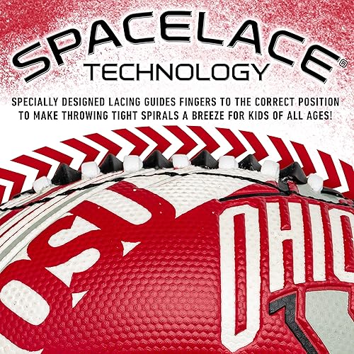 Miniatura 184 de Franklin Sports NCAA - Mini balón de fútbol juvenil - 8.5 pulgadas SPACELACE textura de fácil agarre, perfecto para niños