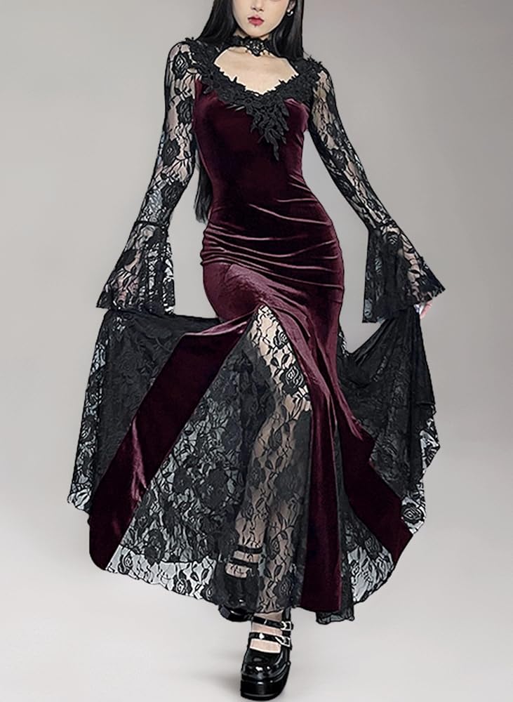 Medieval Clothing Women's Vintage Gothic Dress Renaissance Steampunk Dress Festival Rave Outfit Velvet Dress Lace Dress Evening Dress Vampire Cosplay Costume for Halloween Carnival Party Dark Red S : Amazon.de: Toys Medieval Clothing Women's Vintage Gothic Dress Renaissance Steampunk Dress Festival Rave Outfit Velvet Dress Lace Dress Evening Dress Vampire Cosplay Costume for Halloween Carnival Party Dark Red S : Amazon.de: Toys