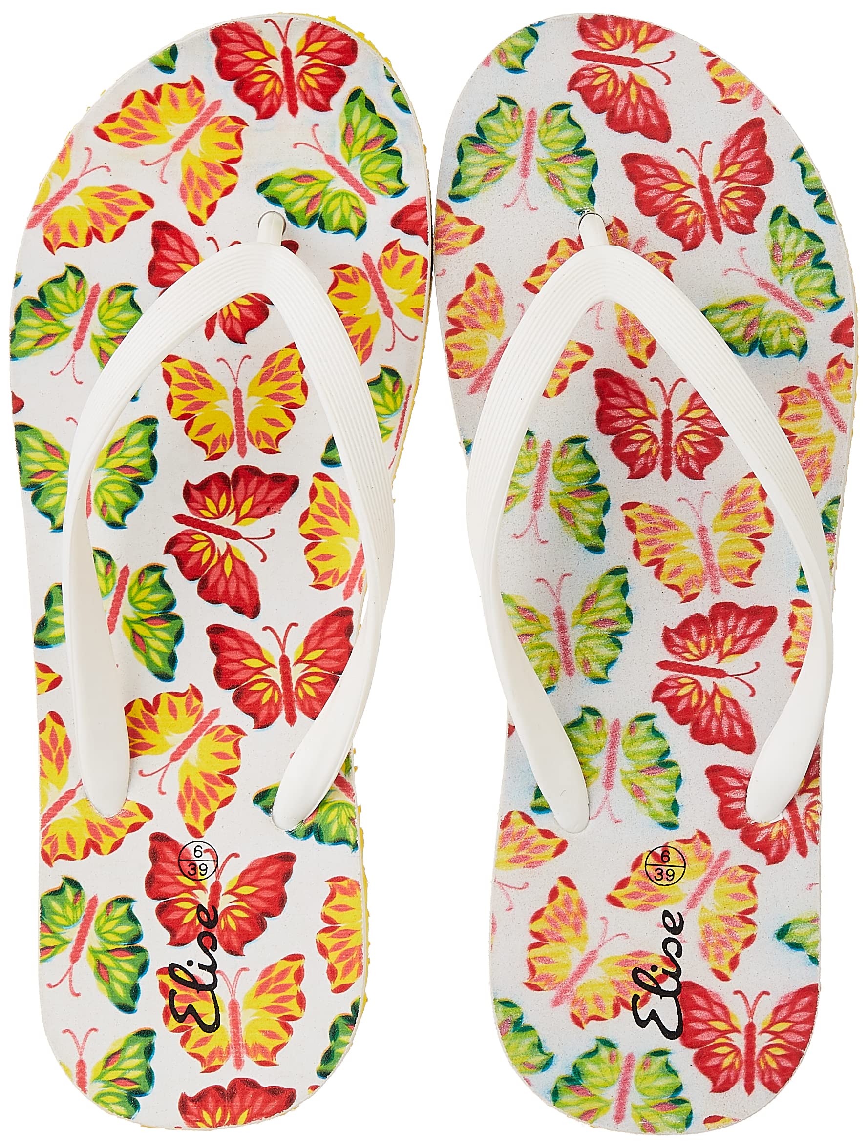 ELISEWomen's Yellow Flip Flops