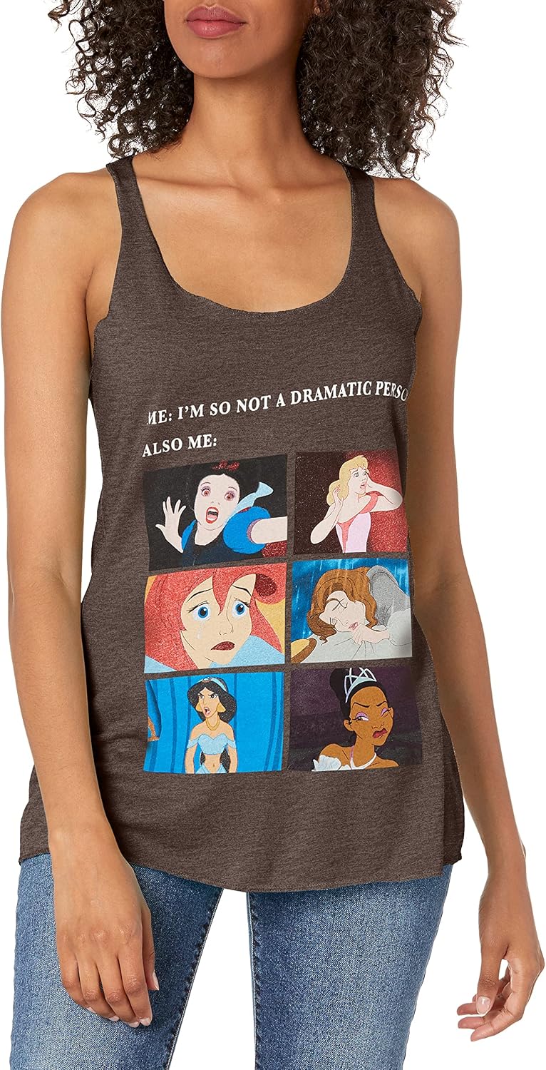 Disney Women's Princess Princess Drama Meme Tri-Blend Racerback Layering Tank