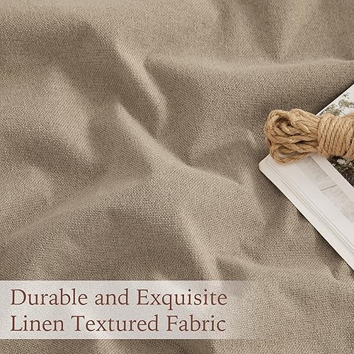 Miniatura 5 de StangH Cortinas 100% opacas de lino sintético de 84 pulgadas de largo, juego de 2 paneles de cortinas de ventana con aislamiento térmico para