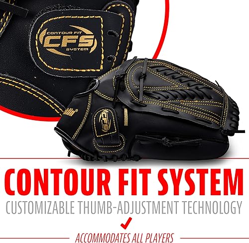 Vista 237 de Franklin Sports Field Master Baseball + Softball Glove - Field Master Adult + Youth Baseball + Softball Mitt - Men's + Women's Gloves - Right Hand