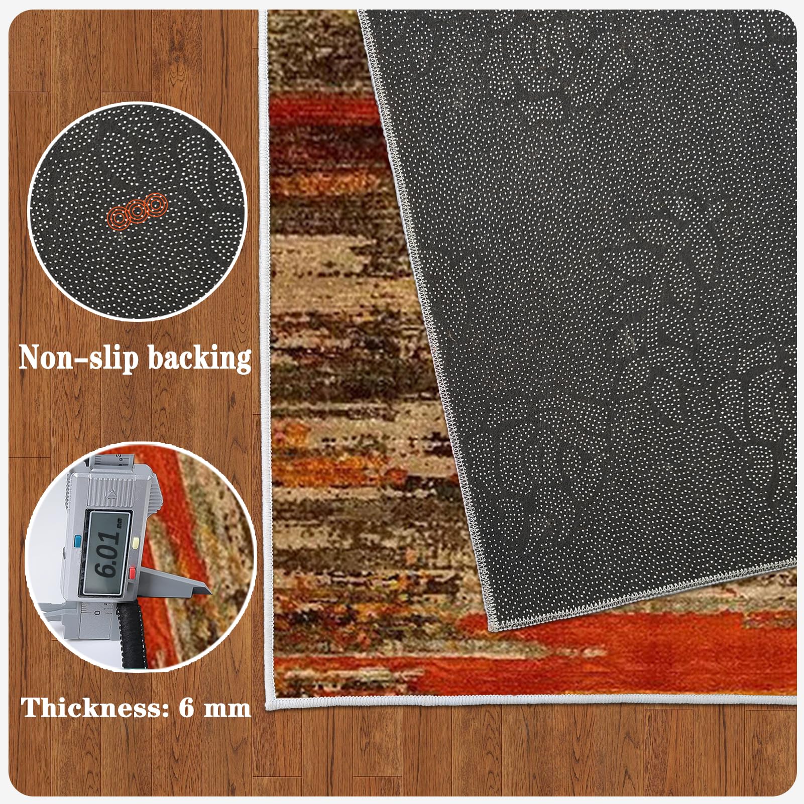 Tapis de Passage Long Tapis Cuisine Devant Evier Lavable Antiderapant 70 x 130 cm Tapis de Couloir Paillasson Interieur Tapis de Porte d'Entrée Moquette de Couloir Entrée Tapis de Salon Chambre