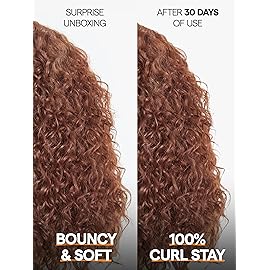 GORGIUS Veralux Blend Shaggy Haircuts Curly Wig with Bangs Ginger Brown Wigs Crafted with Style-Archive Technology: Premium Fiber & Remy Human Hair Blended, Realistic Look with True Scalp