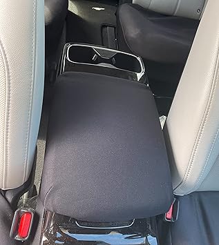 Car Console Covers Plus Designed for Kia Telluride 2020-2022 Neoprene Auto Armrest Center Console Cover Protector Made in USA (U4+) Black