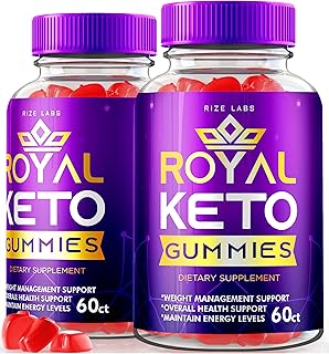 rize labs - Royal Keto ACV Organic Gunmies, Belly Fat Diet, Support Weight Loss for Men and Women with Apple Cider Vinegar, Provides Extra Strength (120 Gummies) (2 Pack)