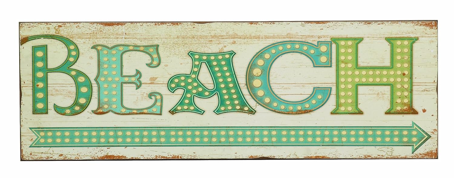 Creative CoOp Beach Wall Plaque, 30 by 10Inch Amazon.in Garden