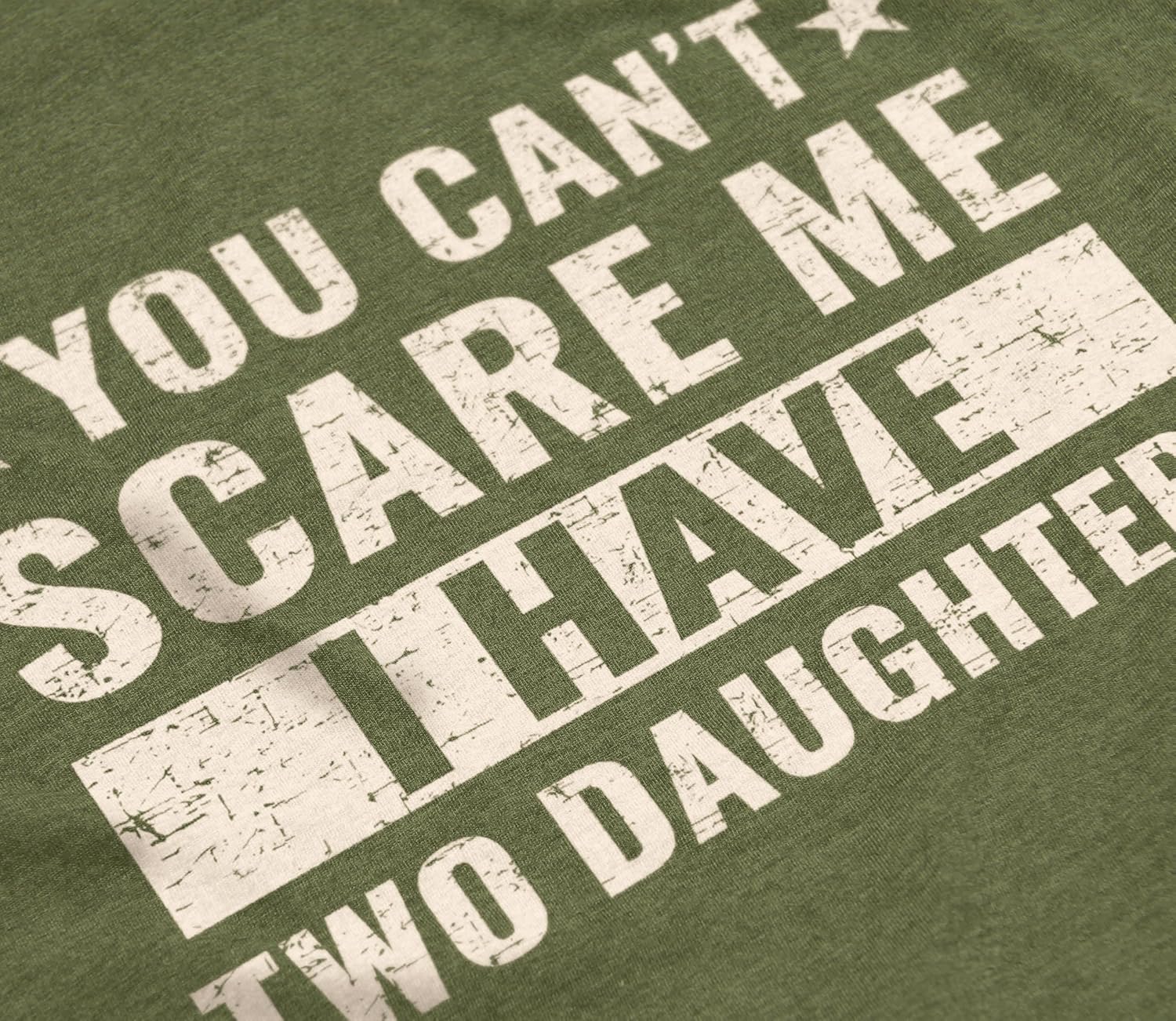 Teeny Fox You Cant Scare Me I Have 2 Daughters T-Shirt - Funny Father Daddy Classic Dad Joke Tee image 4