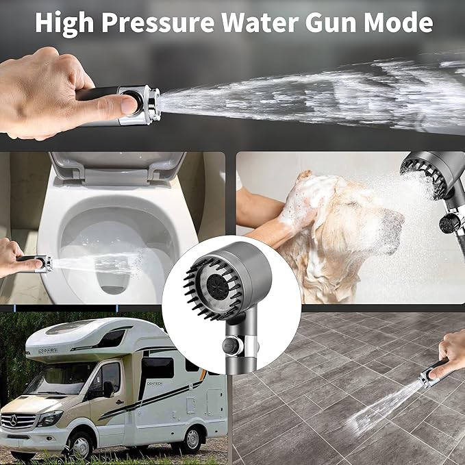 Regadera de Mano Iopsk con Filtro para Agua Dura, Alta Presión miniatura 8