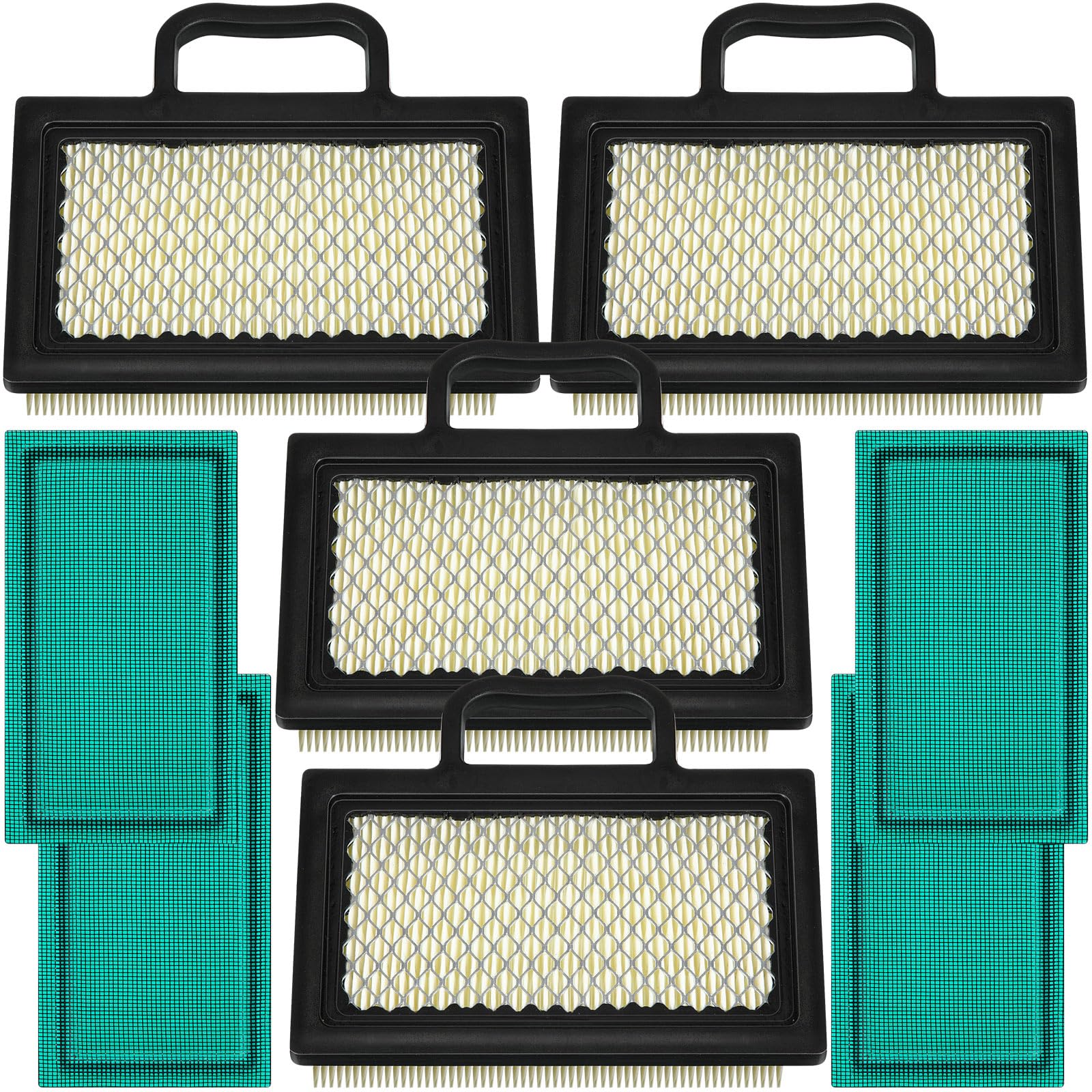 Threlaco 4 Pack 499486s 698754 Air Filter Compatible with 499486s 499486 499476s 698754 691007 695667 Air Filter Lawn Mower Tractor