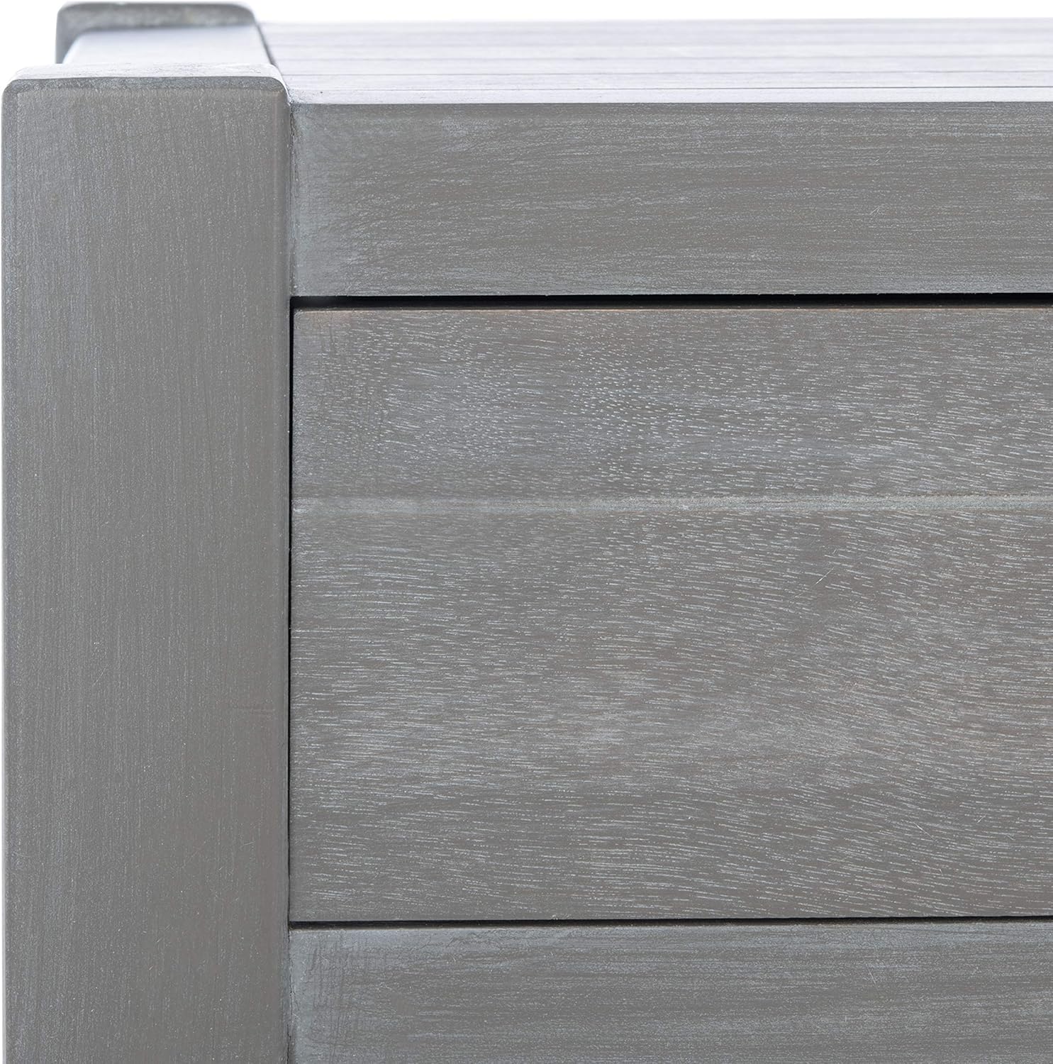 Safavieh Home Collection Filbert White Wash Grey 2-Drawer Bottom Shelf Console Table CNS5716D