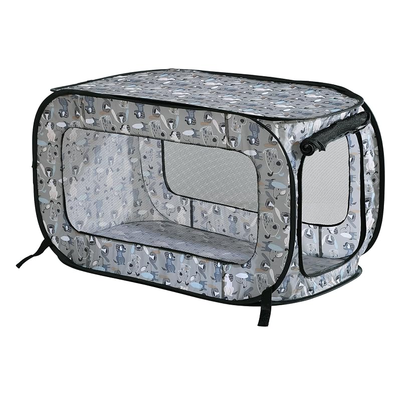Caixa de Transporte Dobrável Pop Up para Cães, Gatos e Coelhos Tail Waggers Beatrice Home Fashions 91,44 x 55,88 x 55,88 cm