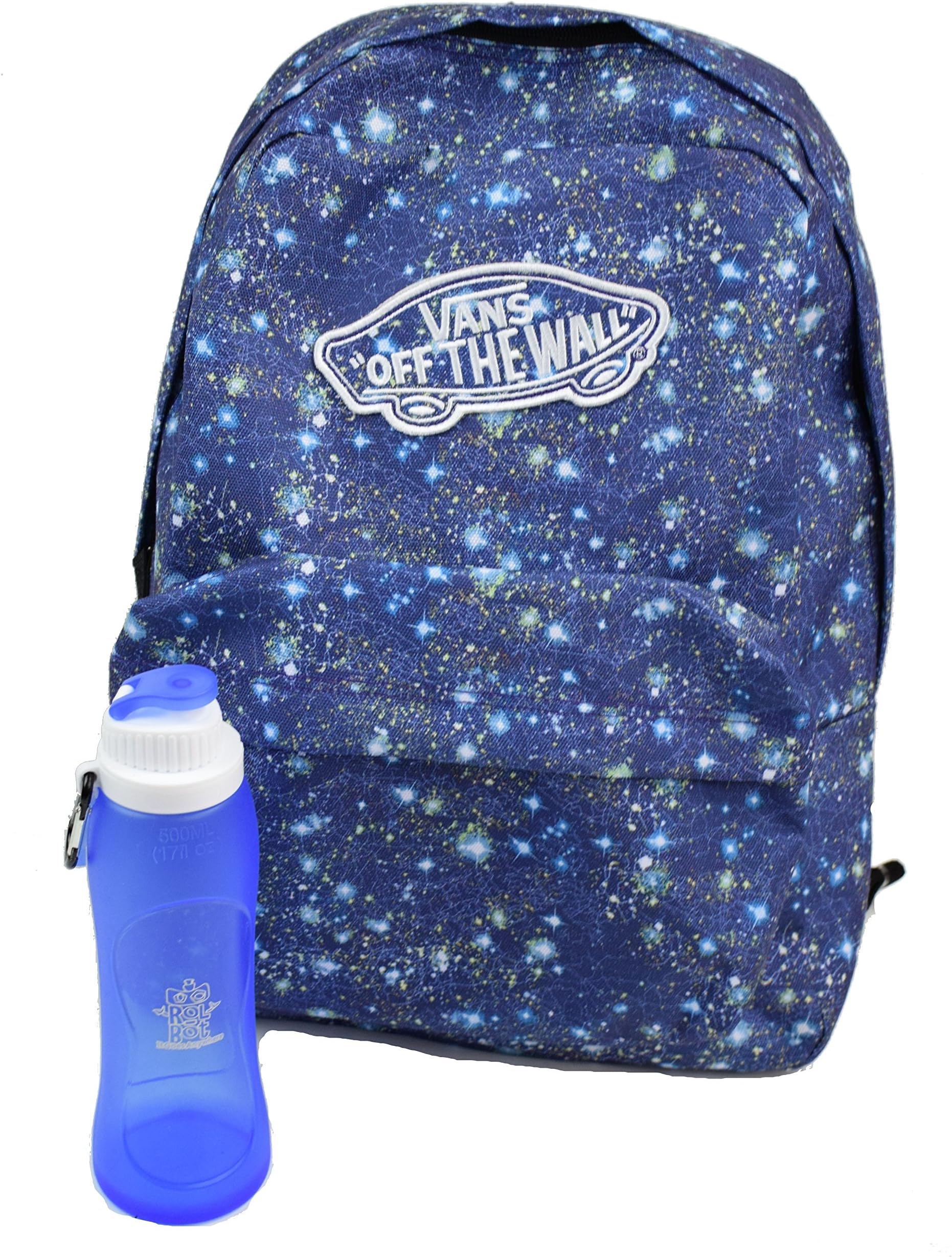 Vans Realm Backpack Bundle With Rol-Bot Water Bottle