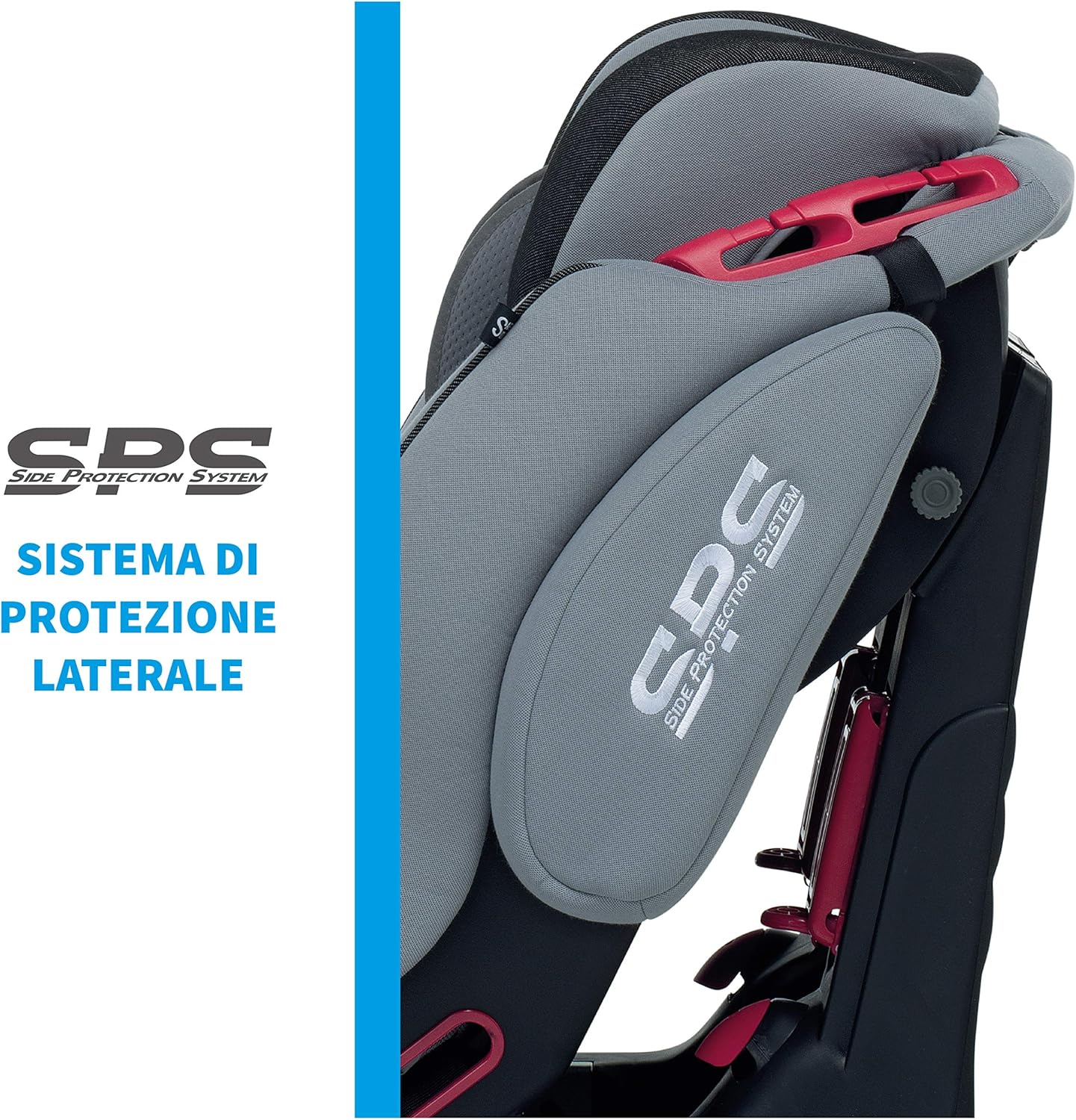 Foppapedretti Seggiolino Auto Dinamyk, Gruppo 1/2/3 (9-36 Kg), per bambini da 9 mesi a 12 anni, Fissaggio a 5 punti, conforme ECE R44, Sistema Protezione Impatto Laterale, Ocean Blu (Ocean) - Immagine 5