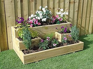 Premium Triple Tiered Garden Level Steps - Wo...,