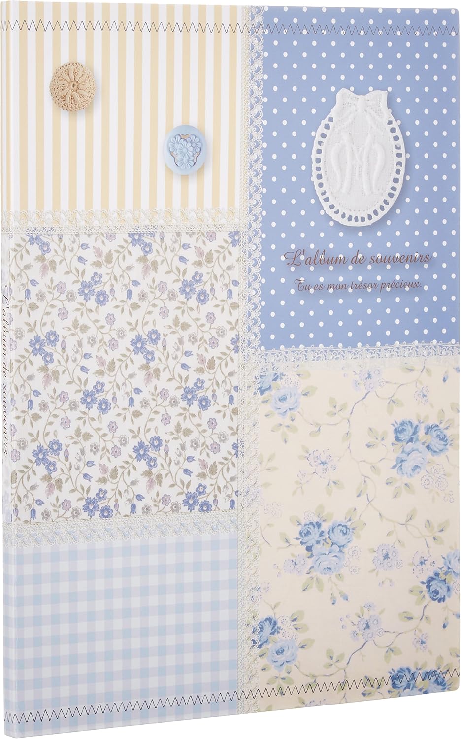 Nakabayashi Co., Ltd. five books set pocket album patchwork Blue 5PL-270-31-B