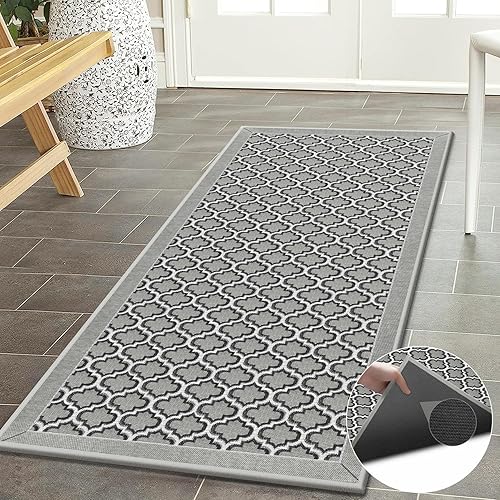 Alfombra de poliéster para pasillo  Alfombra de pasillo  Alfombras antideslizantes y lavables  Fácil de limpiar, parte trasera de goma, impermeable, disponible en Yaxa Peru