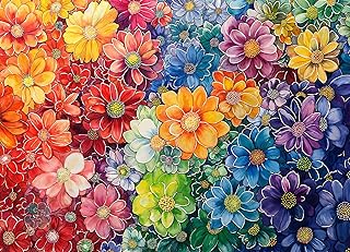 Lucky Puzzles | 1000 Piece Jigsaw Puzzles for Adults | Petal Palette | Flower Puzzles for Adults | Random Cut Pieces | 2mm Thick Pieces | Bonus Reference Poster | Satin Finish | Ages 14+