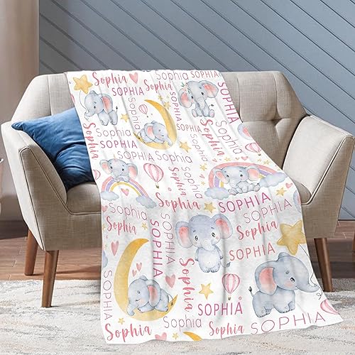 Miniatura 160 de Custom Name Blanket Throw Personalized Blanket for Kid with Names Customized Blanket with Name for Baby,Custom Blanket,Gift for Birthday Letter