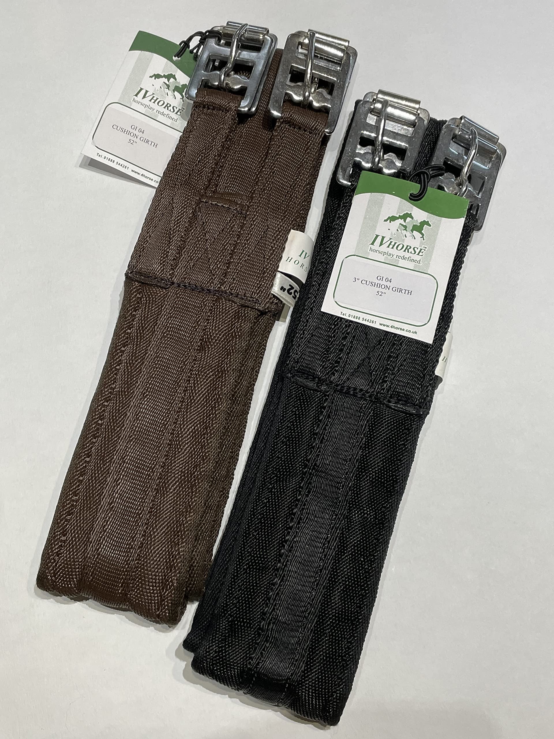 IV Horse Cushion Webbing Girth (60'', Brown)