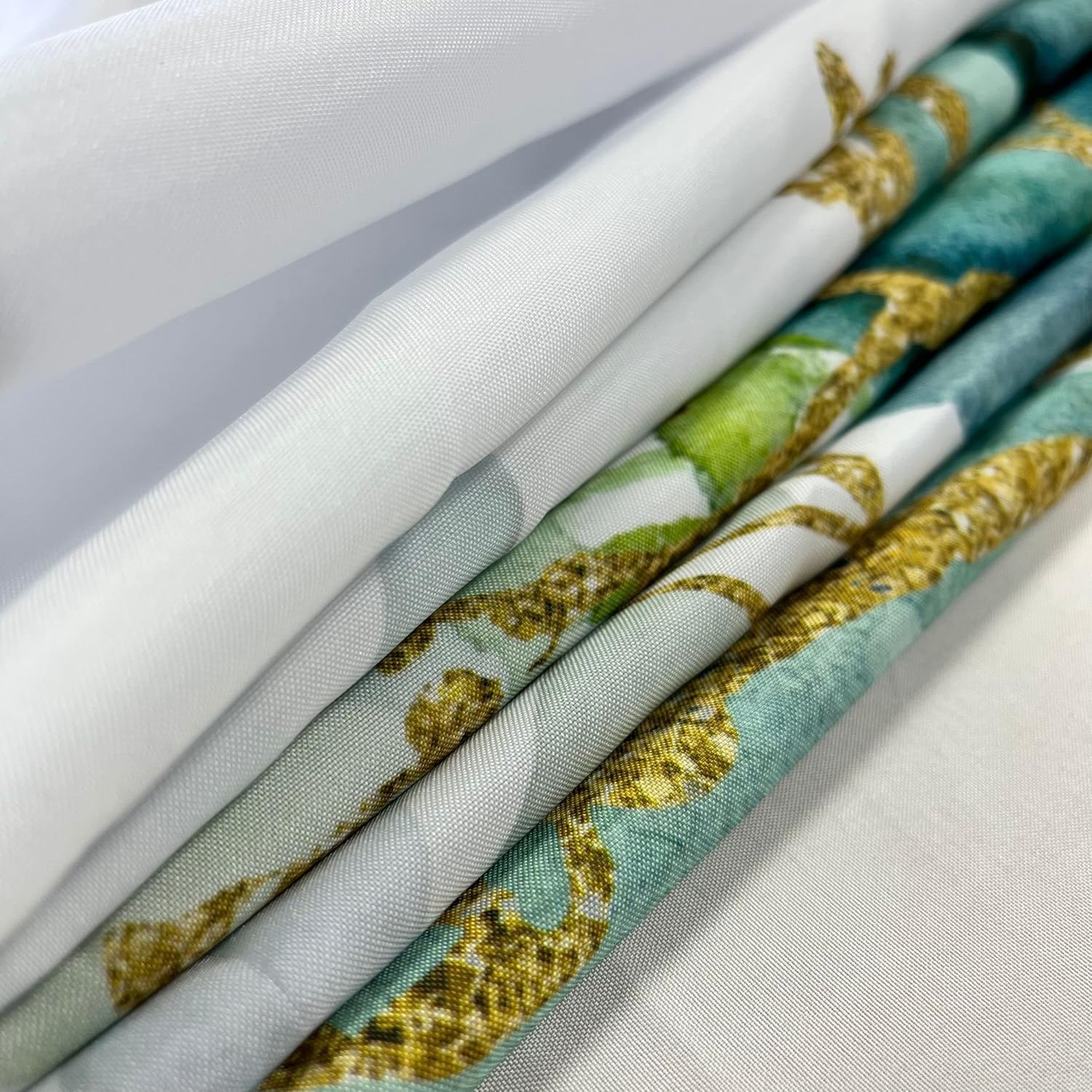 Wathon Bible Verse Botanical Shower Curtain, Christian Scripture Jesus Loves You Quote Bath Curtains Green Leaves Bathroom Shower Curtain Set, Floral Christian Faith Bath Curtain with Hooks 69X84IN