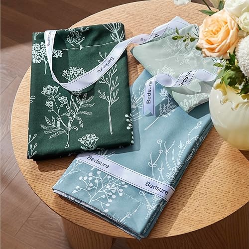 Vista 215 de Bedsure - Funda de edredón tamaño Queen, reversible con cierre de cremallera, juego de ropa de cama blanco, 3 piezas con 8 lazos en las esquinas y 2