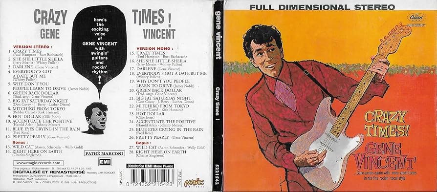 UKOrg ジーンヴィンセント Crazy Times Mono Crazy Times: Amazon.co.uk: CDs & Vinyl
