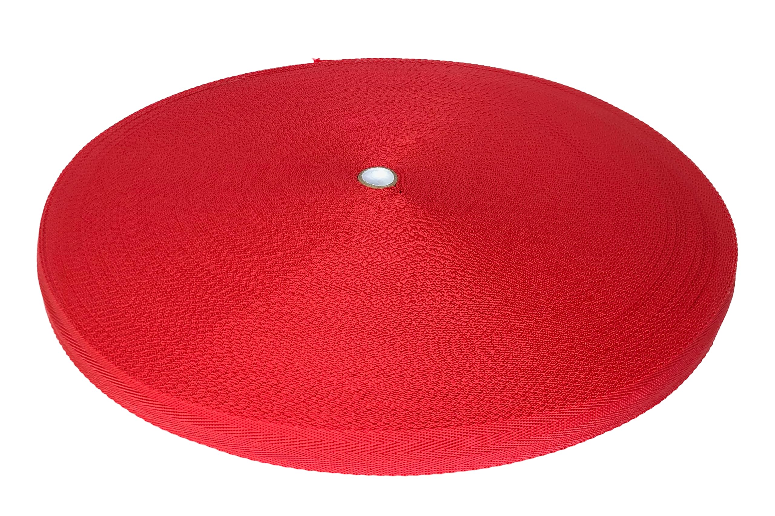 Trimz Polypropylene Herringbone Webbing - 50mm x 10m - Red Heavy Duty Strap for Bags, Crafts and DIY