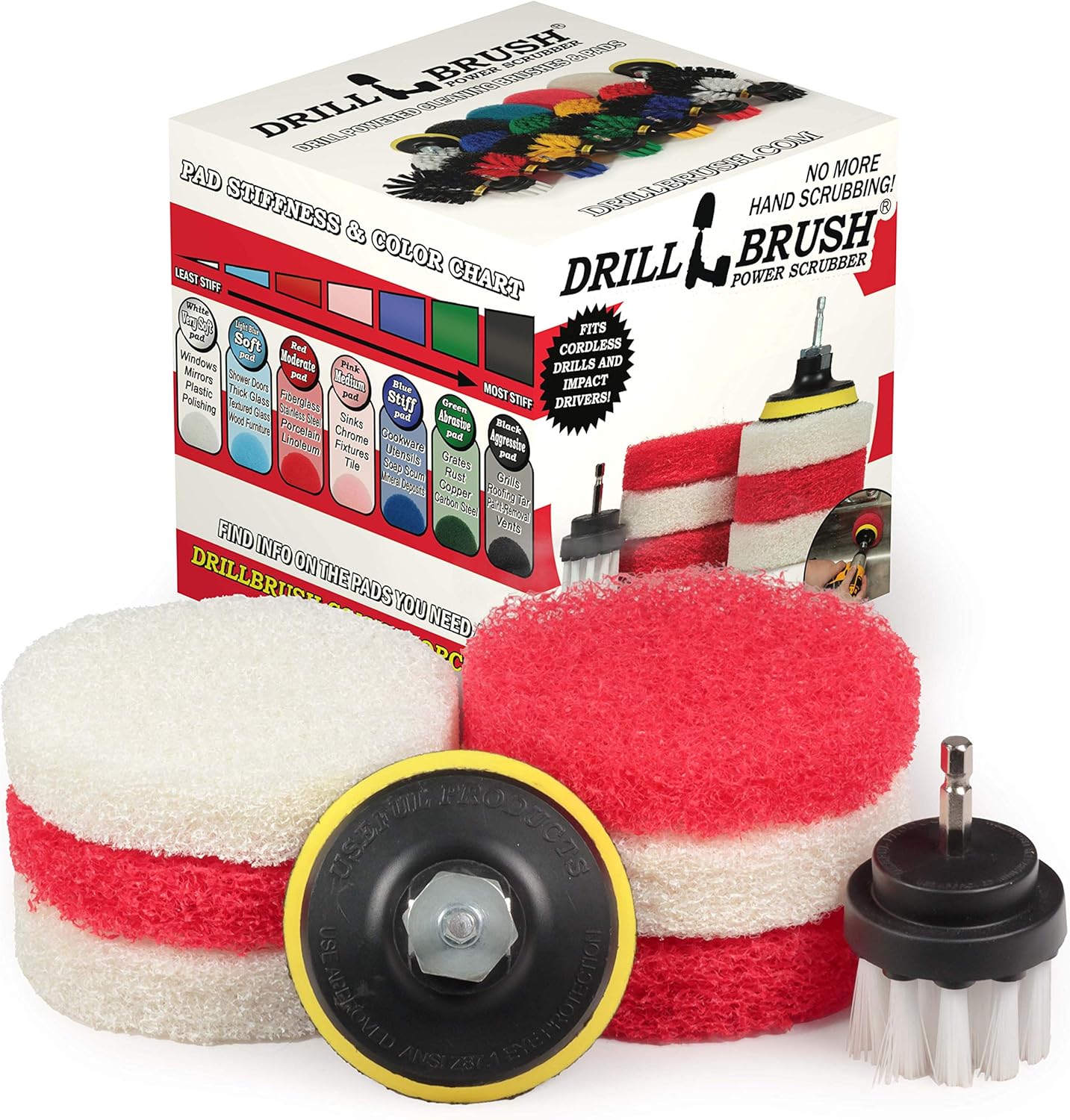 Cleaning Supplies - Bathroom Accessories - Scouring Pad Kit - Grout Cleaner - Scrub Pads - Shower Cleaner - Bathtub -Tile - Bath Mat - Bathroom Sink - Scrubber - Shower Door - Glass Cleaner