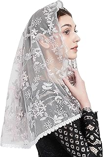Embroidery Mantilla Lace Chapel Veils Catholic Church Veils for Women Y015