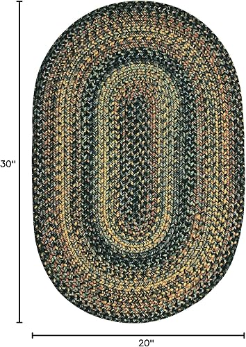 Miniatura 2 de Homespice Black Forest - Alfombras trenzadas ovaladas, ideales como alfombra reversible para entradas y alfombras de cocina lavables, impermeables y