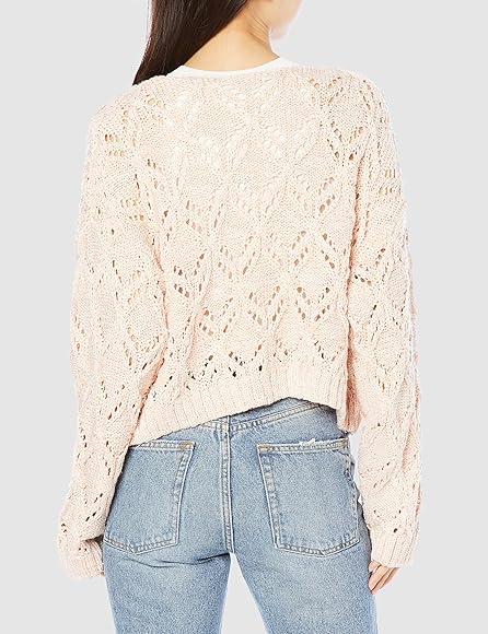 Amazon | [ファーファー] ローゲージ透かし編みカーディガン  