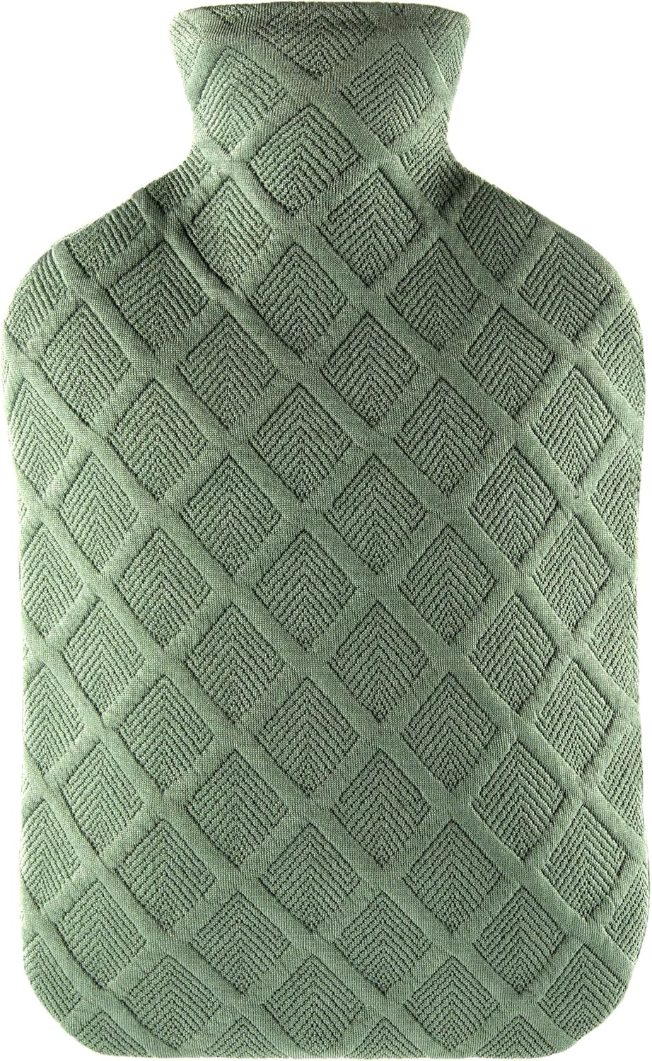 samply Botella de agua caliente con tapa suave, bolsa de agua caliente de 2 L para calambres menstruales, alivio del dolor de cuello y hombros,