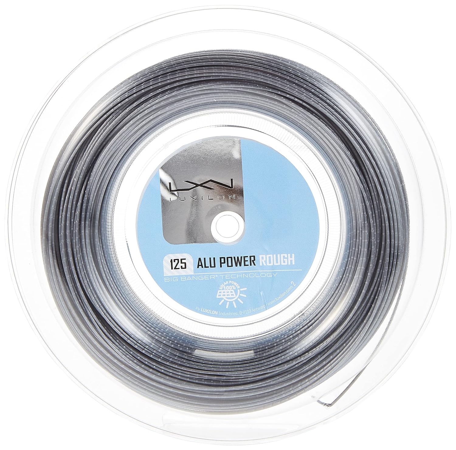 Luxilon ALU Power Rough 125 Tennis String - 100m Reel, Grey