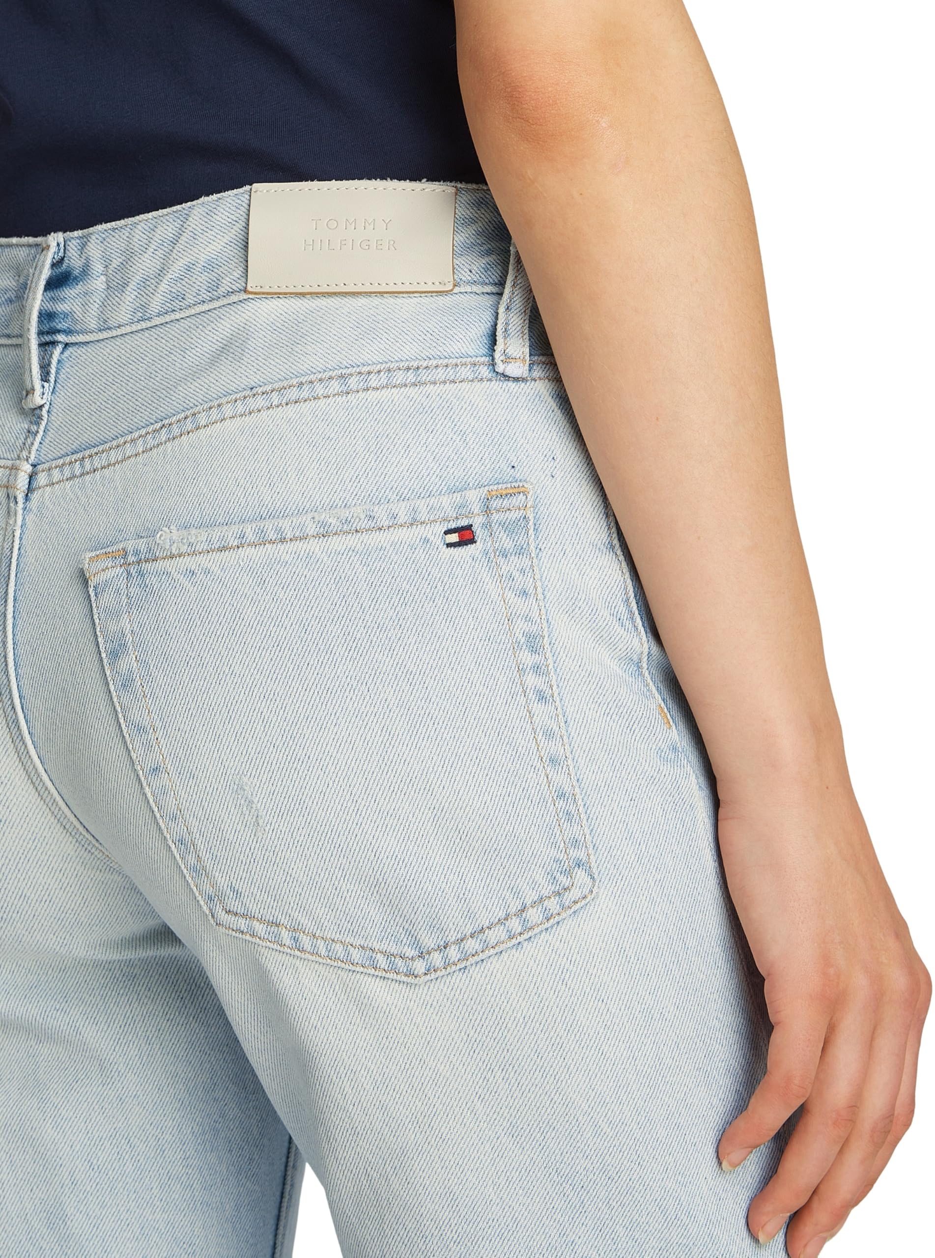 Tommy Hilfiger Damen Jeans Hose Tapered Sky Mid Rise