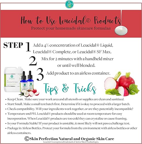 Miniatura 10 de Skin Perfection Leucidal SF Max Natural Preservative Alternative Leucidal Liquid SF Complete Leucidal Preservative Alternative Eco for Skincare 4 Oz