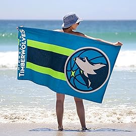 Northwest NBA Minnesota Timberwolves Unisex-Adult Beach Towel, 30 x 60, Zone Read